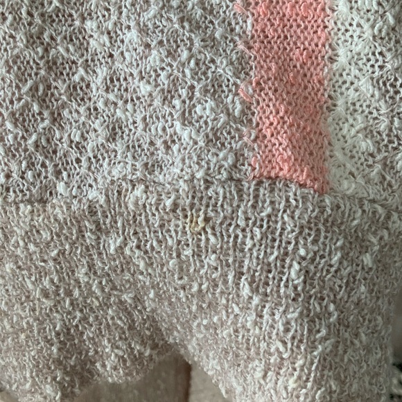 Vintage 90’S EN VOGUE Knitted Beige Pink Short Sleeve Top Shirt Size Medium - Picture 6 of 15